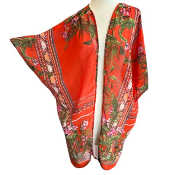 Live 4 Truth Red Floral Beach Cover Up - Picture 1 of 10